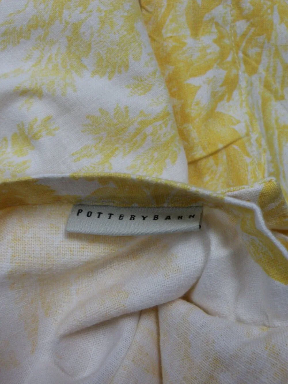 Pottery Barn Linen Blend Yellow Matine Toile Pottery Barn 2 Standard SHAMS